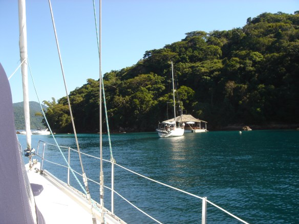 Dentro da Lagoa Verde.