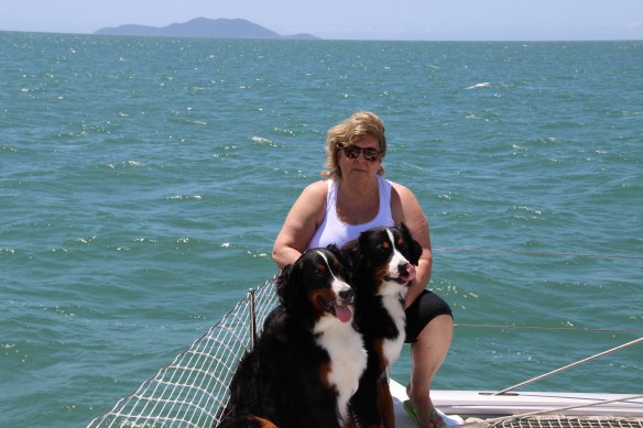 Rô e suas gigantes: Boni e Mel. 