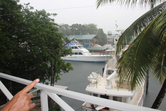 Vista a partir da sacada do apartamento alugado.