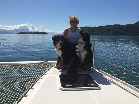 Rô e suas "filhas" Boni e Mel. 