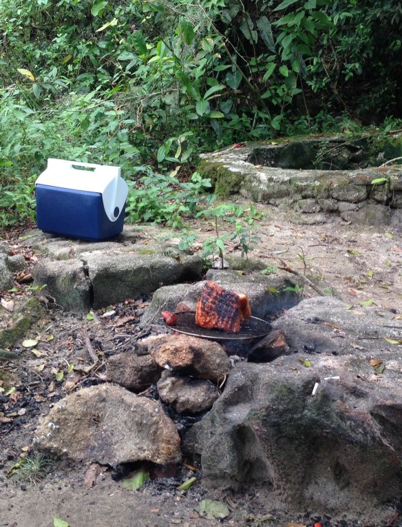 Piquenique na Ilha da Cotia, onde ficamos na semana ensolarada.
